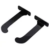Two black acrylic yoga mat wall mounts are shown against a white background. Podgląd zdjęcia produktu