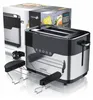 A toaster and its packaging are displayed against a white background. Produktbild-Vorschau