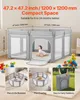 SucceBuy Baby Laufstall, 120 x 120 cm, Spielplatz mit Produktbild-Vorschau 2