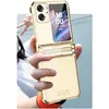 A person is holding a gold flip phone case. Produktbild-Vorschau