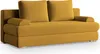 Sofa ASPERO Gelb Plüsch-Stoff mit Schlaffunktion, Sofa mit Produktbild-Vorschau 2