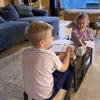 Učící věž, psací stolek, židle, tabule 4v1 montessori černá Náhled obrázku produktu 4