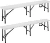 CASARIA® 2x Bancs pliants en plastique 180cm Banc de Voir les images du produit 1