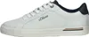 Side view of a white sneaker with navy accents. Podgląd zdjęcia produktu