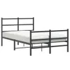 Giroletto con testiera e pediera in metallo nero 120x190 cm Anteprima dell’immagine prodotto 4