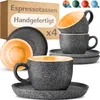 Cosumy Tasses à espresso avec soucoupes Set de 4 - 90 ml Voir les images du produit 1