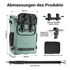 Borsa portapacchi Wiltec verde, zaino portabici da 20 l, Anteprima dell’immagine prodotto 5