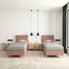 Hotelbett 90x200 cm - Rosa - Polsterbett für Hotels und Produktbild-Vorschau 4