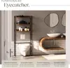 A modern bathroom with a toilet and shelving unit. Náhled obrázku produktu