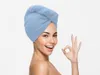 Rýchloschnúci froté turban na vlasy svetlo modrý, 100% Náhľad obrázku produktu 2