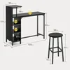 BEALIFE Bistrotisch-Set 3-teilig mit Ablage & Produktbild-Vorschau 3