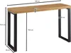 FineBuy tavolo consolle in rovere decor / nero 120x39x75,5 Anteprima dell’immagine prodotto 3