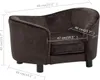 vidaXL Canapé pour chien Marron 69x49x40 cm Peluche Voir les images du produit 9