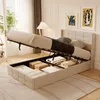 Letto imbottito BEALIFE 120x200 cm con rete a doghe e letto Anteprima dell’immagine prodotto 1
