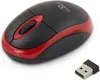 A black and red wireless computer mouse with a USB receiver. Anteprima dell’immagine prodotto