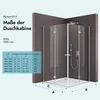 doporro Eck-Duschkabine Eckdusche 80x80x190cm Produktbild-Vorschau 2