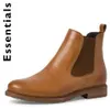 Tamaris Damen Leder Chelsea Boots Braun Produktbild-Vorschau 6