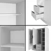 ALTDECOR  Kleiderschrank mit Spiegel und Flügeltüren, Produktbild-Vorschau 4