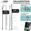 Doccia da giardino in acciaio inox V2A con 2 attacchi per Anteprima dell’immagine prodotto 7