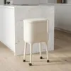 WELLHAUS Muelleimer Slim Beige mit Deckel Klick Rollen und Produktbild-Vorschau 9