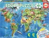 EDUCA Puzzle Weltkarte mit Dinosauriern 150 Teile Produktbild-Vorschau 6