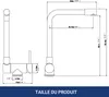AICA Wasserhahn Faltbare 360° Drehbare Schwarz Produktbild-Vorschau 2