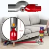 A vacuum cleaner accessory is shown attached to a vacuum cleaner, being used to clean under a sofa. A close-up inset highlights a specific part of the accessory and its dimensions. Náhled obrázku produktu