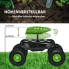 Gartenscooter mit Ablage Stahl 150 kg Sitzhöhe 44-52 cm Produktbild-Vorschau 4