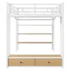 Lit mezzanine 140 x 200 cm avec armoire, éclairage LED et Voir les images du produit 12