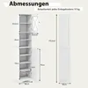 COSTWAY 170,5 CM hoher Badezimmerschrank, freistehender Produktbild-Vorschau 7