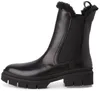 A studio shot of a black boot on a white background. Produktbild-Vorschau