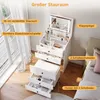 SONNI 3 in 1 Schminktisch mit Stuhl, Kosmetikspiegel, mit 4 Produktbild-Vorschau 4