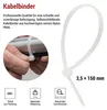 Kabelbinder 150×3,5, weiss, 100 Stk Produktbild-Vorschau