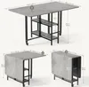 Mondeer Table de cuisine pliante avec 2 étagères et Voir les images du produit 6