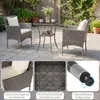 COSTWAY Set di mobili da giardino in polyrattan 3 pezzi con Anteprima dell’immagine prodotto 7