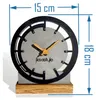 Modern standuhr tischuhr klein aus Holz Eiche Wohnzimmer Produktbild-Vorschau 4
