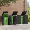 vidaXL Pojemnik na odpady do 5 ton czarny 345x79x117 cm Podgląd zdjęcia produktu 3