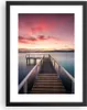 Gerahmtes Poster - Schwarzer Rahmen - Brücke Rosa Himmel - Produktbild-Vorschau 1