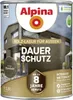 A can of Alpina wood stain with a house facade in the background. Produktbild-Vorschau