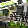 tillvex Gartenstuhl Premium 1 Stück Schwarz klappbar aus Produktbild-Vorschau 4