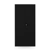 A closed black metal cabinet with a lock. Podgląd zdjęcia produktu