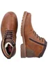 A pair of brown leather boots shown from a top-down perspective. Produktbild-Vorschau