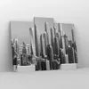 Bild auf Leinwand - Leinwandbild - 3 Teile - Wolkenkratzer Produktbild-Vorschau 4