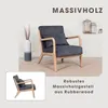 byLIVING Sessel NOHR / Grob-Cord grau / Gestell und Produktbild-Vorschau 4