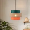 Hängeleuchte Stoff Metall E27 D: 50 cm H: max. 160 cm Produktbild-Vorschau 1