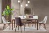 Luxus Esszimmer Set Esstisch 4x Stühle Anrichte Spiegel 7 Produktbild-Vorschau 6
