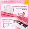 25-klávesové detské digitálne piano so stoličkou, ružové Náhľad obrázku produktu 5