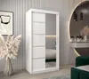 A white wardrobe with a mirrored door in a bedroom setting. Náhled obrázku produktu
