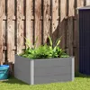 vidaXL Tuinverhoger, WPC, 100 x 100 x 54 cm, grijs Productafbeelding-voorbeeld 1
