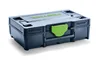 A black and gray Festool Systainer³ storage box with a green latch is shown against a white background. Anteprima dell’immagine prodotto